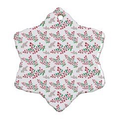 Christmas Shading Festivals Floral Pattern Snowflake Ornament (two Sides)