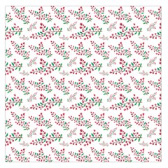 Christmas Shading Festivals Floral Pattern Square Satin Scarf (36  X 36 )