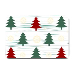 Christmas Tree Snowflake Pattern Small Doormat by Sarkoni