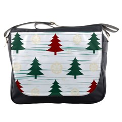 Christmas Tree Snowflake Pattern Messenger Bag