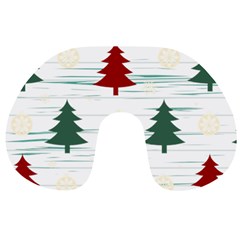 Christmas Tree Snowflake Pattern Travel Neck Pillow