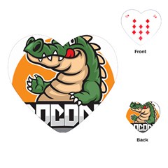 Funny Crocodile Playing Cards Single Design (heart) by Sarkoni