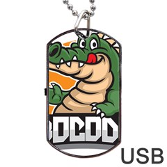 Funny Crocodile Dog Tag Usb Flash (two Sides)