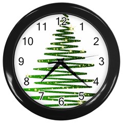 Christmas Tree Holidays Wall Clock (black) by Sarkoni
