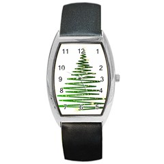 Christmas Tree Holidays Barrel Style Metal Watch