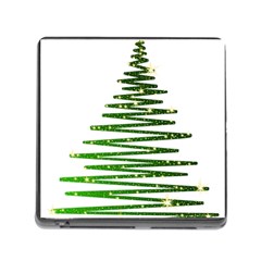 Christmas Tree Holidays Memory Card Reader (square 5 Slot)