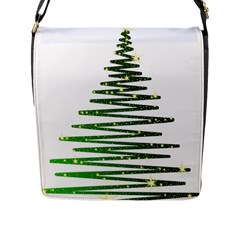 Christmas Tree Holidays Flap Closure Messenger Bag (l)