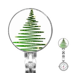 Christmas Tree Holidays Stainless Steel Nurses Watch