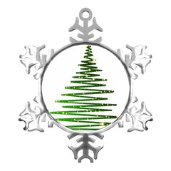 Christmas Tree Holidays Metal Small Snowflake Ornament