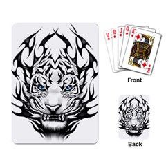 White And Black Tiger Playing Cards Single Design (rectangle)