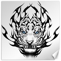 White And Black Tiger Canvas 16  X 16 