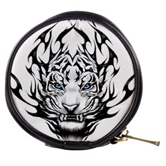 White And Black Tiger Mini Makeup Bag