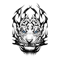 White And Black Tiger Shower Curtain 48  X 72  (small) 