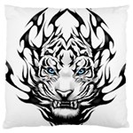 White And Black Tiger Large Cushion Case (Two Sides) Back