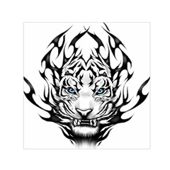 White And Black Tiger Square Satin Scarf (30  X 30 )