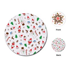 Christmas Santa Claus Pattern Playing Cards Single Design (round) by Sarkoni