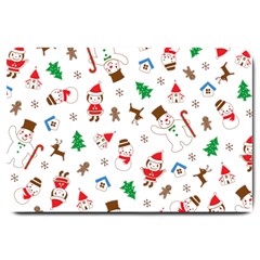 Christmas Santa Claus Pattern Large Doormat by Sarkoni