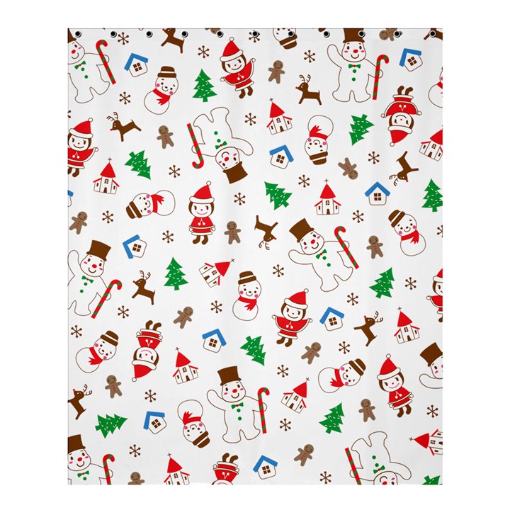 Christmas Santa Claus Pattern Shower Curtain 60  x 72  (Medium) 