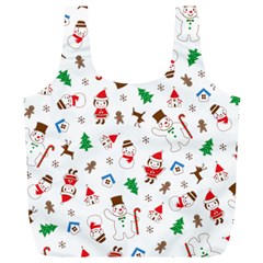 Christmas Santa Claus Pattern Full Print Recycle Bag (xl) by Sarkoni