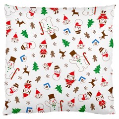 Christmas Santa Claus Pattern Standard Premium Plush Fleece Cushion Case (two Sides)