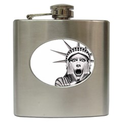 Funny Statue Of Liberty Parody Hip Flask (6 Oz)