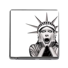 Funny Statue Of Liberty Parody Memory Card Reader (square 5 Slot) by Sarkoni