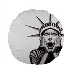 Funny Statue Of Liberty Parody Standard 15  Premium Flano Round Cushions