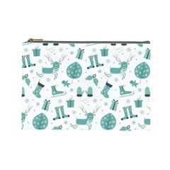 Christmas Seamless Pattern Design Cosmetic Bag (large)