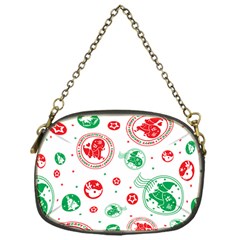 Merry Christmas Geometric Pattern Chain Purse (one Side)