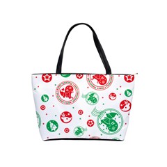 Merry Christmas Geometric Pattern Classic Shoulder Handbag