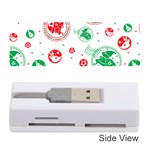 Merry Christmas Geometric Pattern Memory Card Reader (Stick) Front