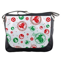 Merry Christmas Geometric Pattern Messenger Bag