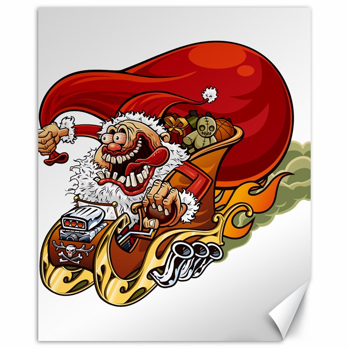 Funny Santa Claus Christmas Canvas 16  x 20 