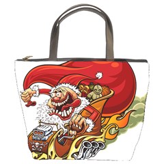 Funny Santa Claus Christmas Bucket Bag by Sarkoni