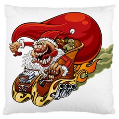 Funny Santa Claus Christmas Large Cushion Case (two Sides)