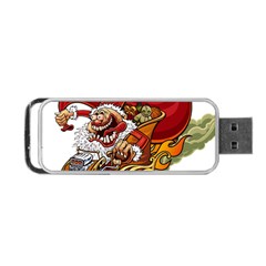 Funny Santa Claus Christmas Portable Usb Flash (one Side)