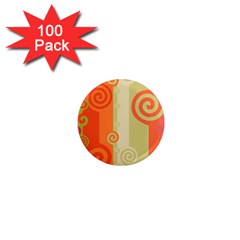 Ring Kringel Background Abstract Red 1  Mini Magnets (100 Pack) 
