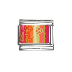 Ring Kringel Background Abstract Red Italian Charm (9mm)