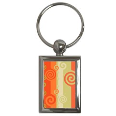 Ring Kringel Background Abstract Red Key Chain (rectangle)