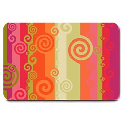 Ring Kringel Background Abstract Red Large Doormat