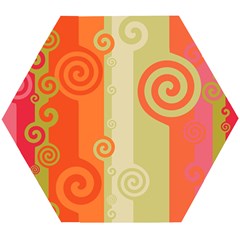 Ring Kringel Background Abstract Red Wooden Puzzle Hexagon