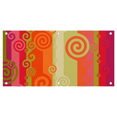 Ring Kringel Background Abstract Red Banner And Sign 4  X 2 