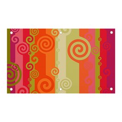 Ring Kringel Background Abstract Red Banner And Sign 5  X 3 