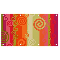 Ring Kringel Background Abstract Red Banner And Sign 7  X 4 