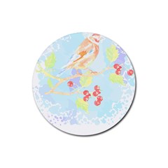 Birds Illustration T- Shirtbird T- Shirt (2) Rubber Coaster (round) by EnriqueJohnson