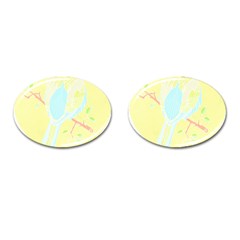 Birds Illustration T- Shirtbird T- Shirt (3) Cufflinks (Oval)