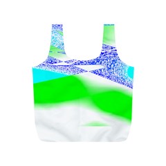 Blue Green Black Abstract Art T- Shirt Blue Green Black Abstract Art T- Shirt Full Print Recycle Bag (s) by EnriqueJohnson