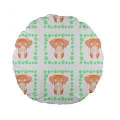 Boxer Dog Pattern T- Shirt Boxer Dog Pattern T- Shirt Standard 15  Premium Round Cushions