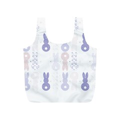 Bunnies T- Shirt Easter Bunnies Pattern T- Shirt Full Print Recycle Bag (S)