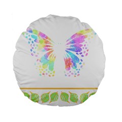 Butterfly Art T- Shirtbutterfly T- Shirt Standard 15  Premium Round Cushions